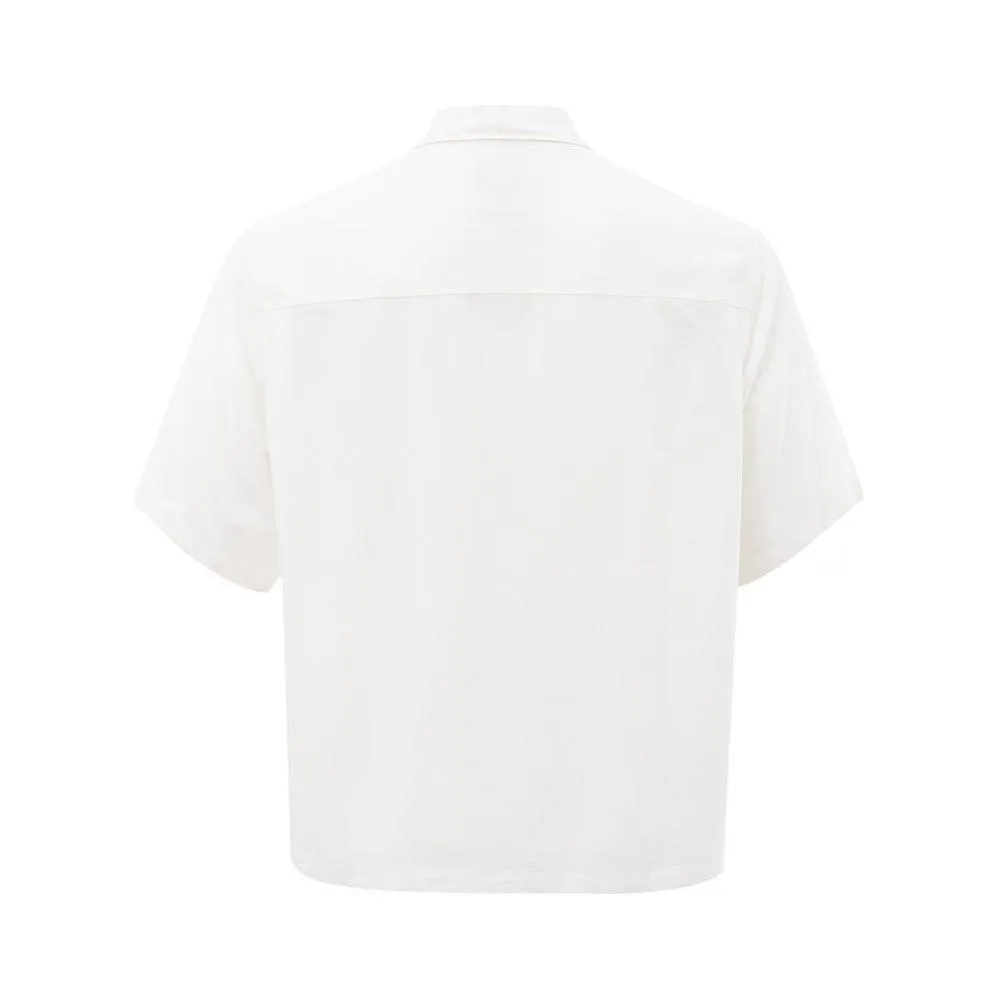 Armani Exchange Elegant White Viscose Shirt for Men