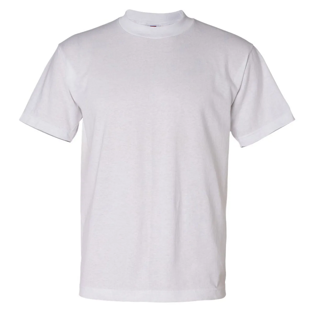 Bayside Men's White USA-Made 50/50 Short Sleeve T-Shirt