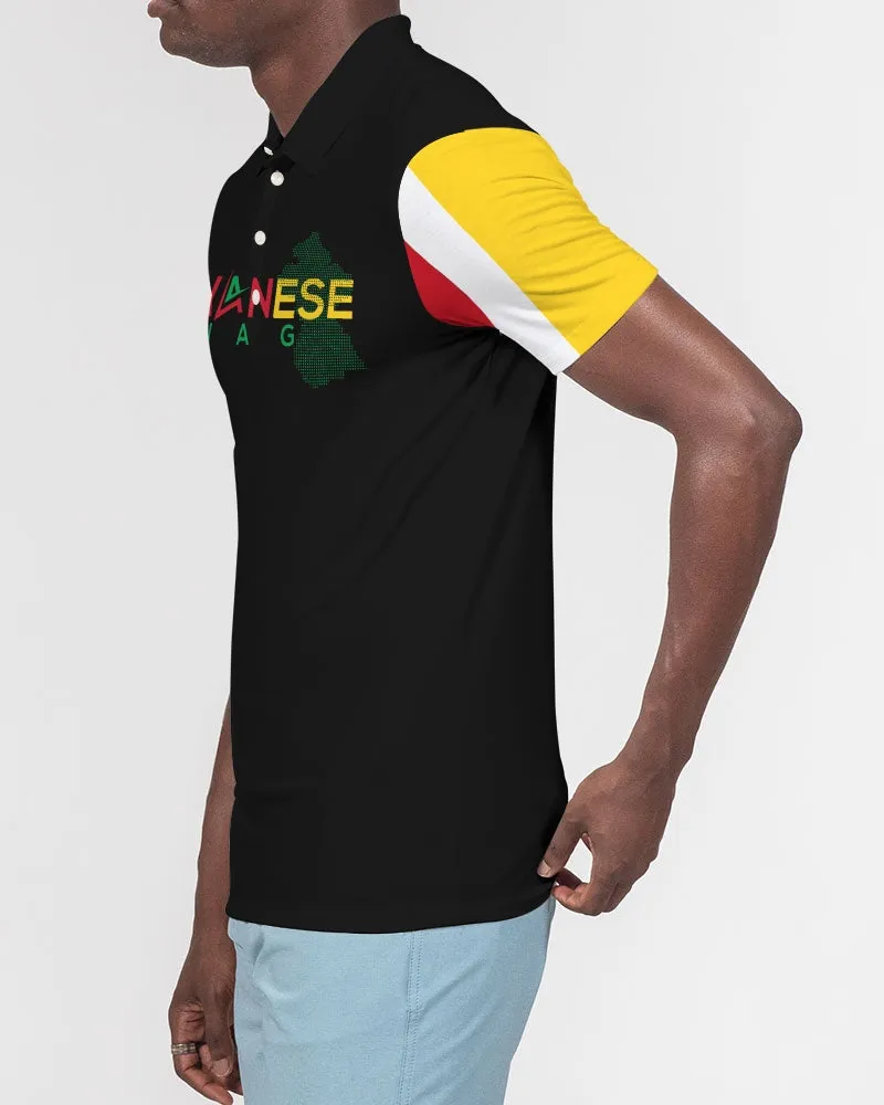 Black Guyanese Swag™ Men's Slim Fit Short Sleeve Polo