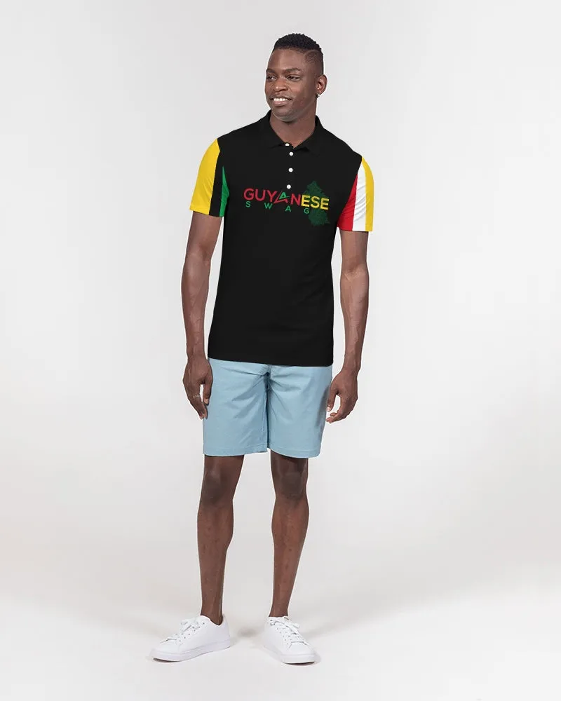 Black Guyanese Swag™ Men's Slim Fit Short Sleeve Polo