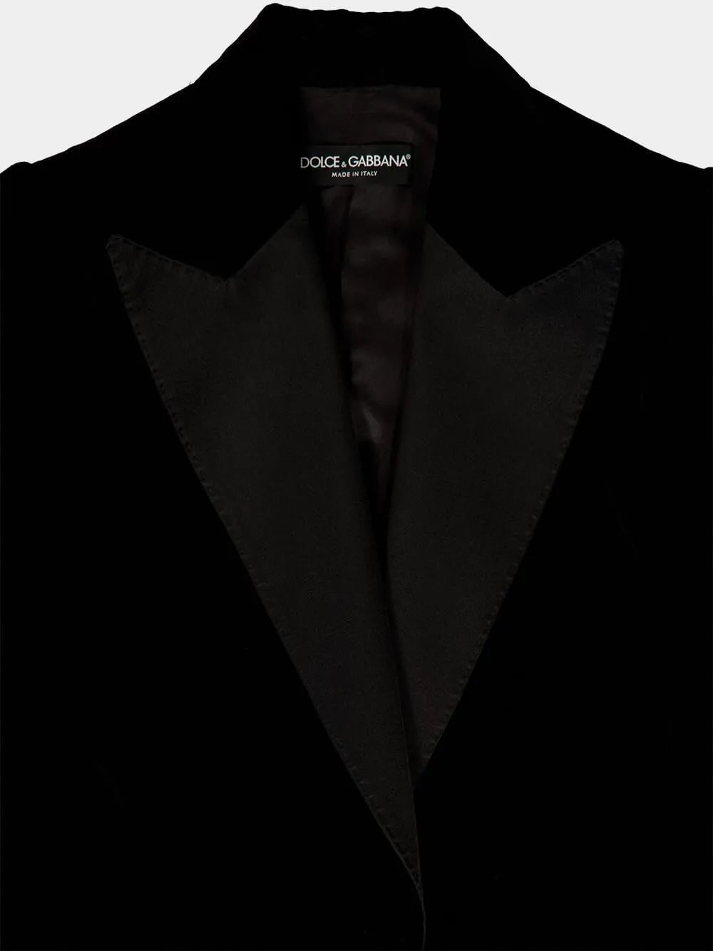 Black Single-Breasted Velvet Turlington Tuxedo Jacket