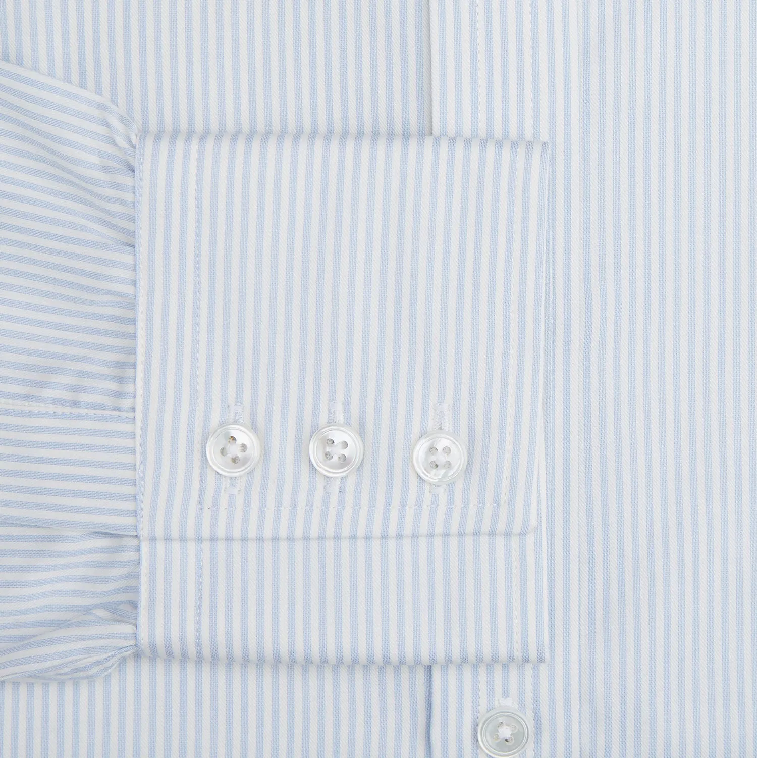 Blue and White Pencil Stripe Cashmerello Mayfair Shirt