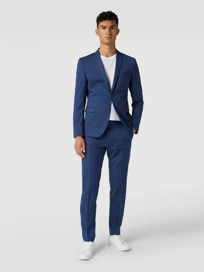 Business trousers with woven pattern sliver BLACK LABEL, blue