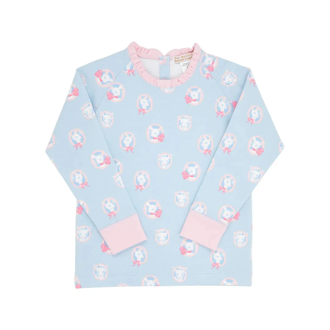 Cassidy Comfy Crewneck Dear Friends with Palm Beach Pink