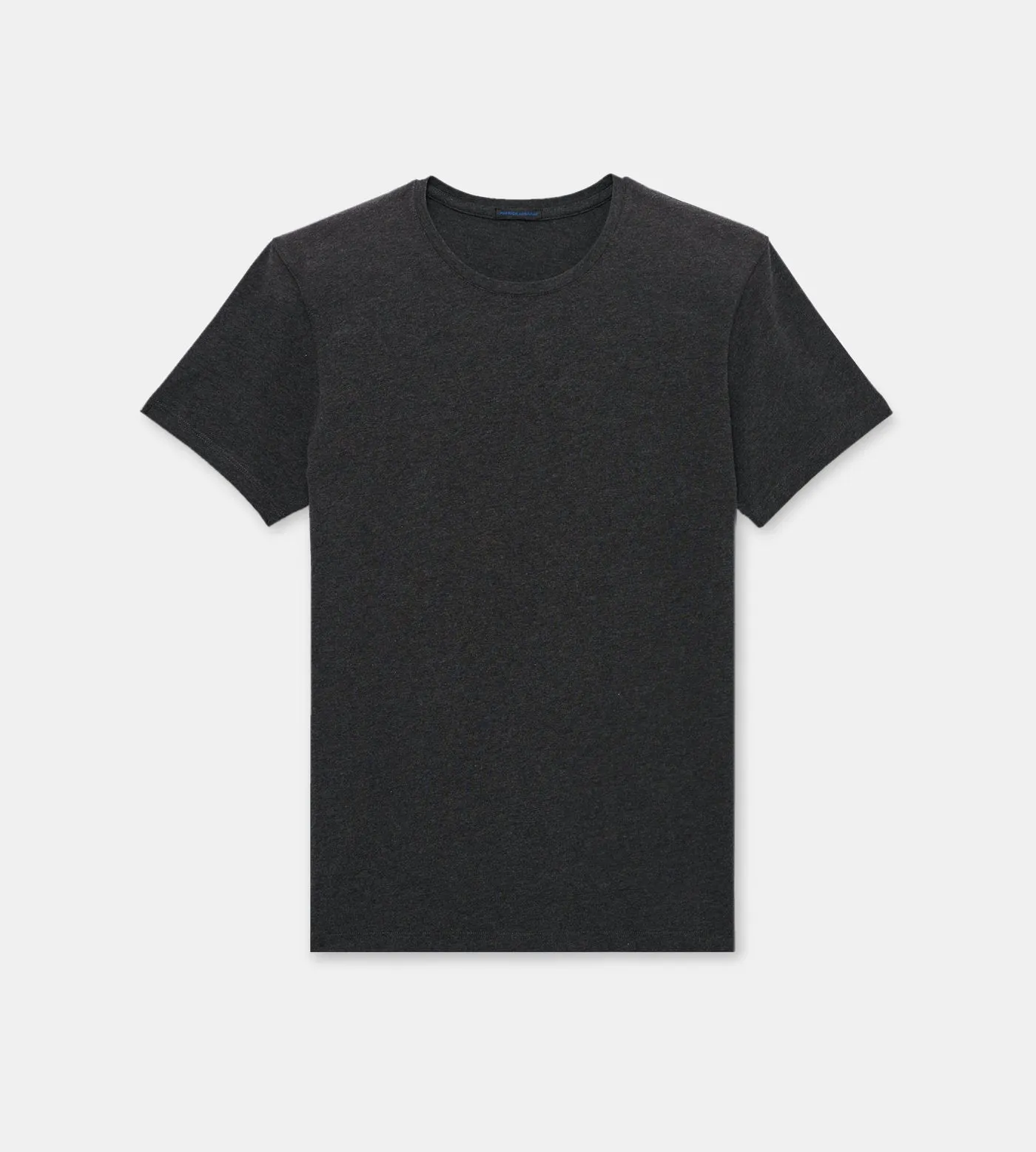 Charcoal Pima Stretch Short Sleeve Crew Neck