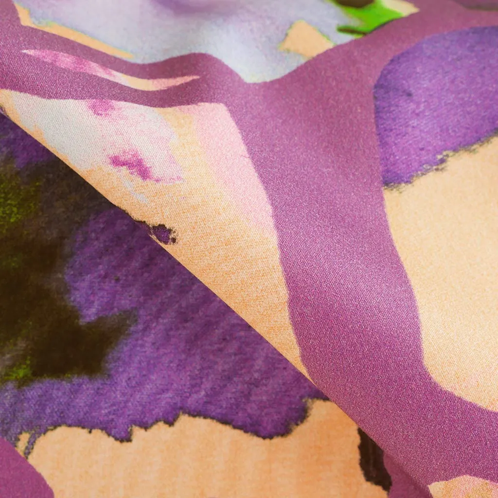 Cotton Satin - Purple Resonate Neon Woven Fabric by Nerida Hansen