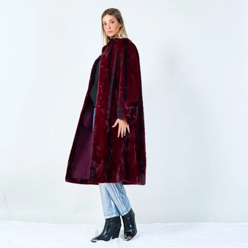 Cozy oversized coat with soft texture wholesale