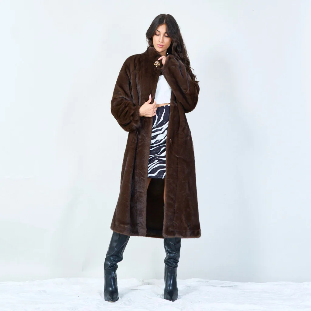 Cozy oversized coat with soft texture wholesale