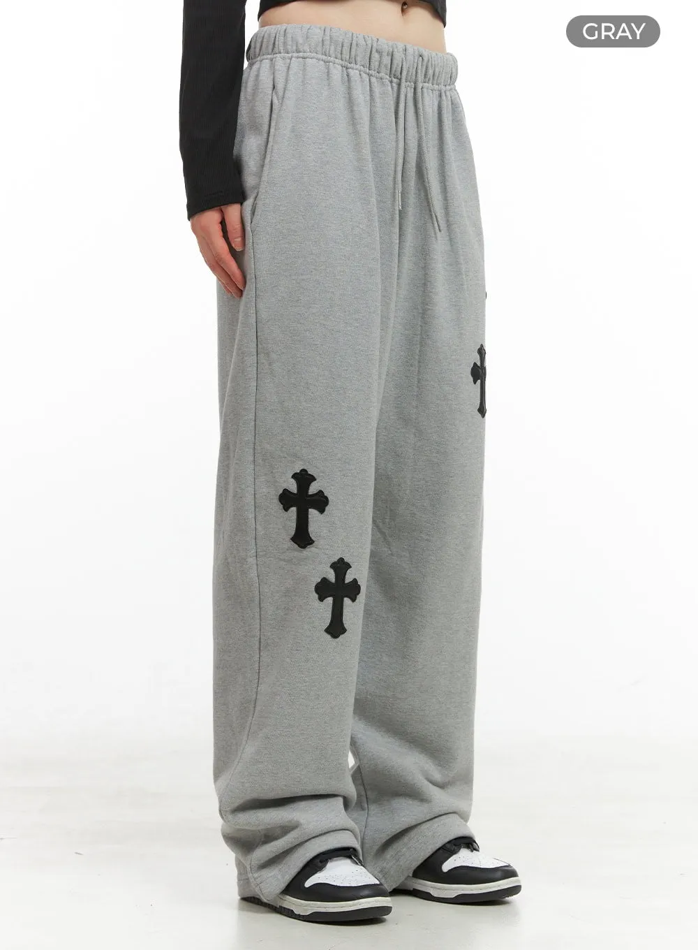 Cozy Patchwork Graphic Sweatpants CG419