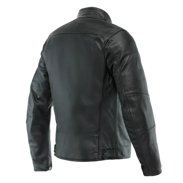 DAINESE MIKE 3 BLACK NON-PERFORATED LEATHER JACKET