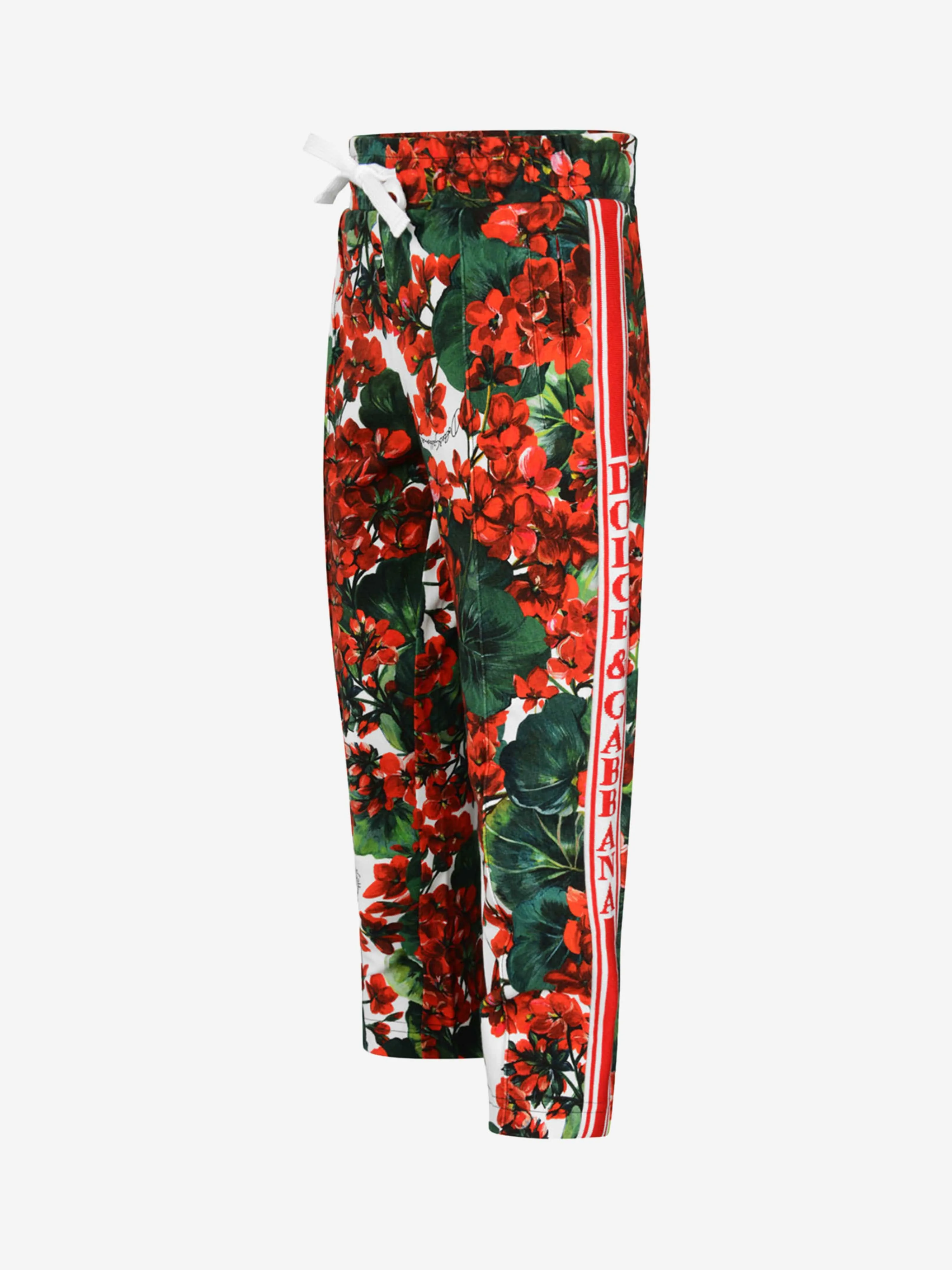 Dolce & Gabbana Girls Geranium Cotton Trousers