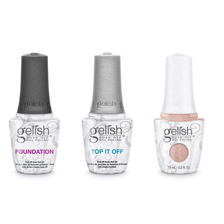 Gelish Combo - Base, Top & Just Naughty Enough