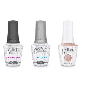 Gelish Combo - Base, Top & Just Naughty Enough