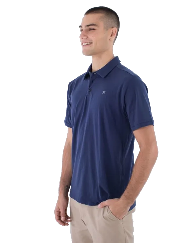 H2O-Dri Ace Slub Polo Shirt in Midnight Aqua