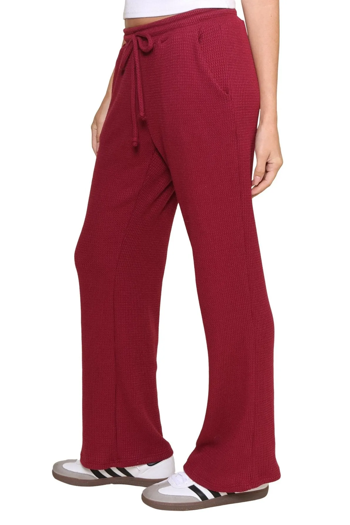 Lazy Day Waffle Wide Leg Pants