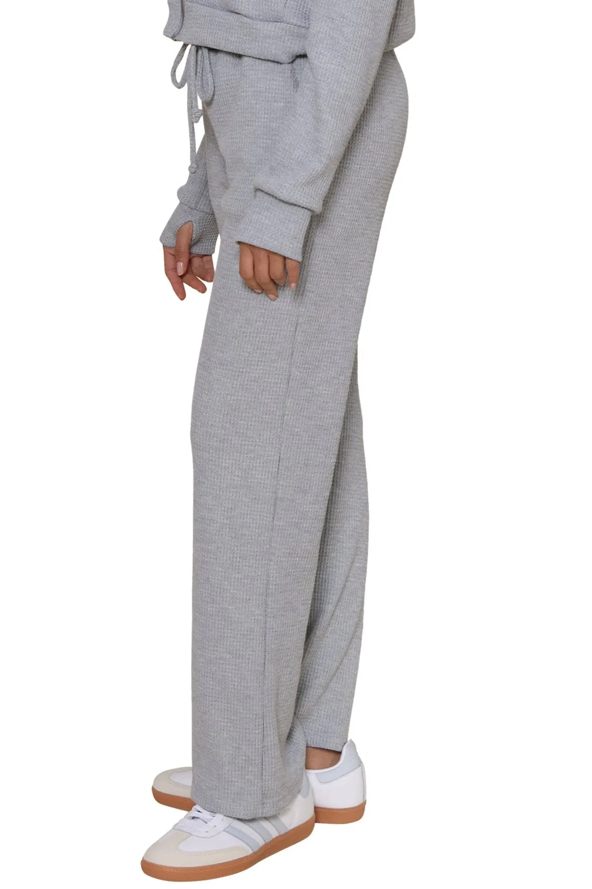 Lazy Day Waffle Wide Leg Pants