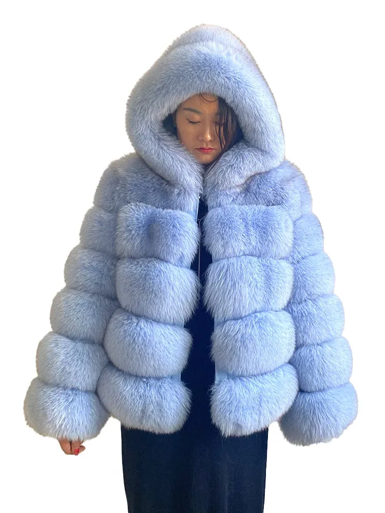 LuxFox – Real Fox Fur Jacket with Oversized Hood
Pop Your Style—Own Your Trend!