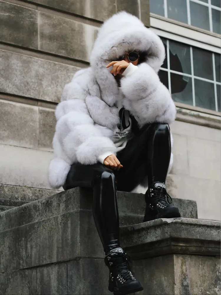 LuxFox – Real Fox Fur Jacket with Oversized Hood
Pop Your Style—Own Your Trend!