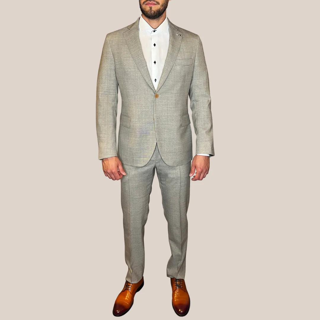 Melange Wool Suit - Grey