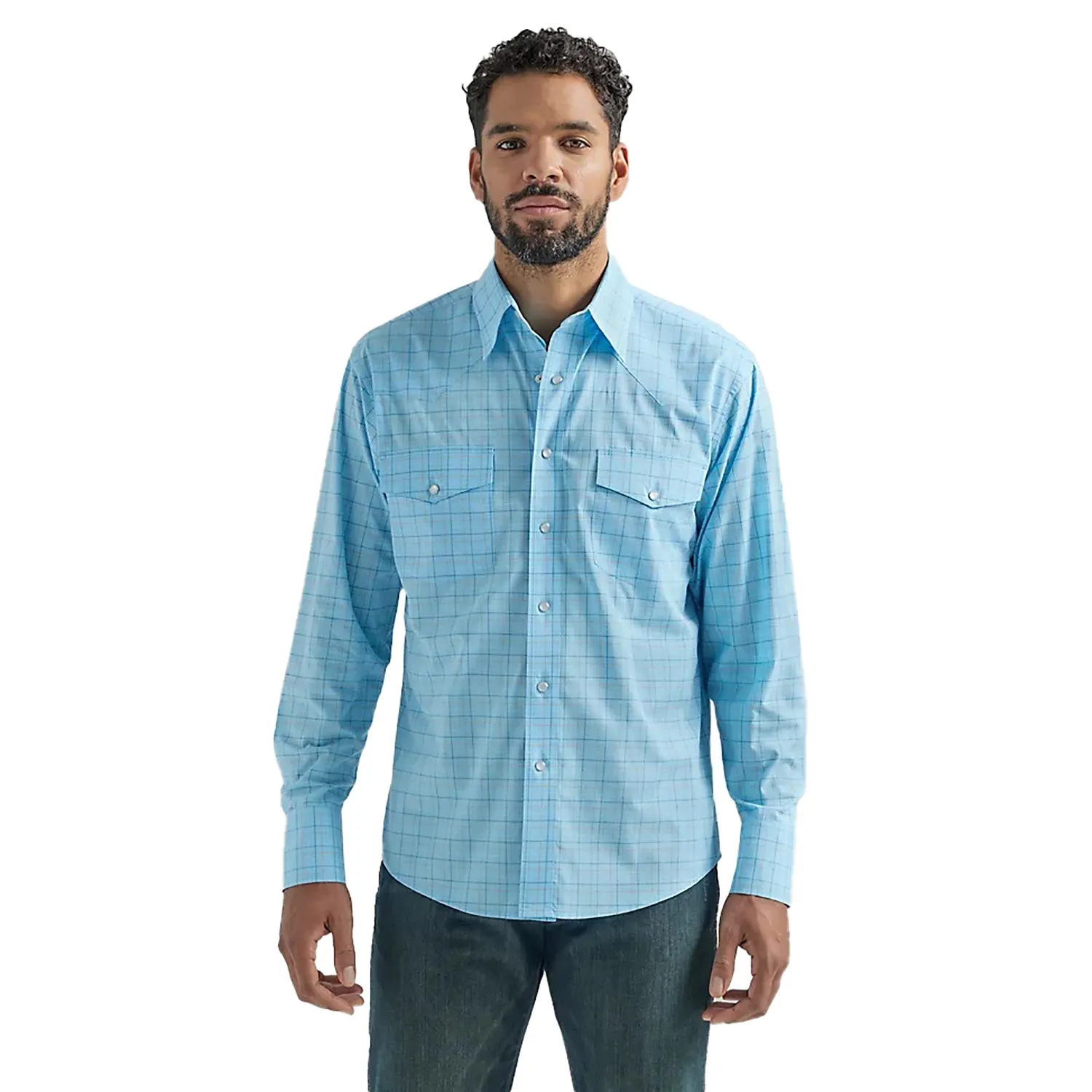 Men's Long-Sleeve Western Snap Plaid Shirt 11232468