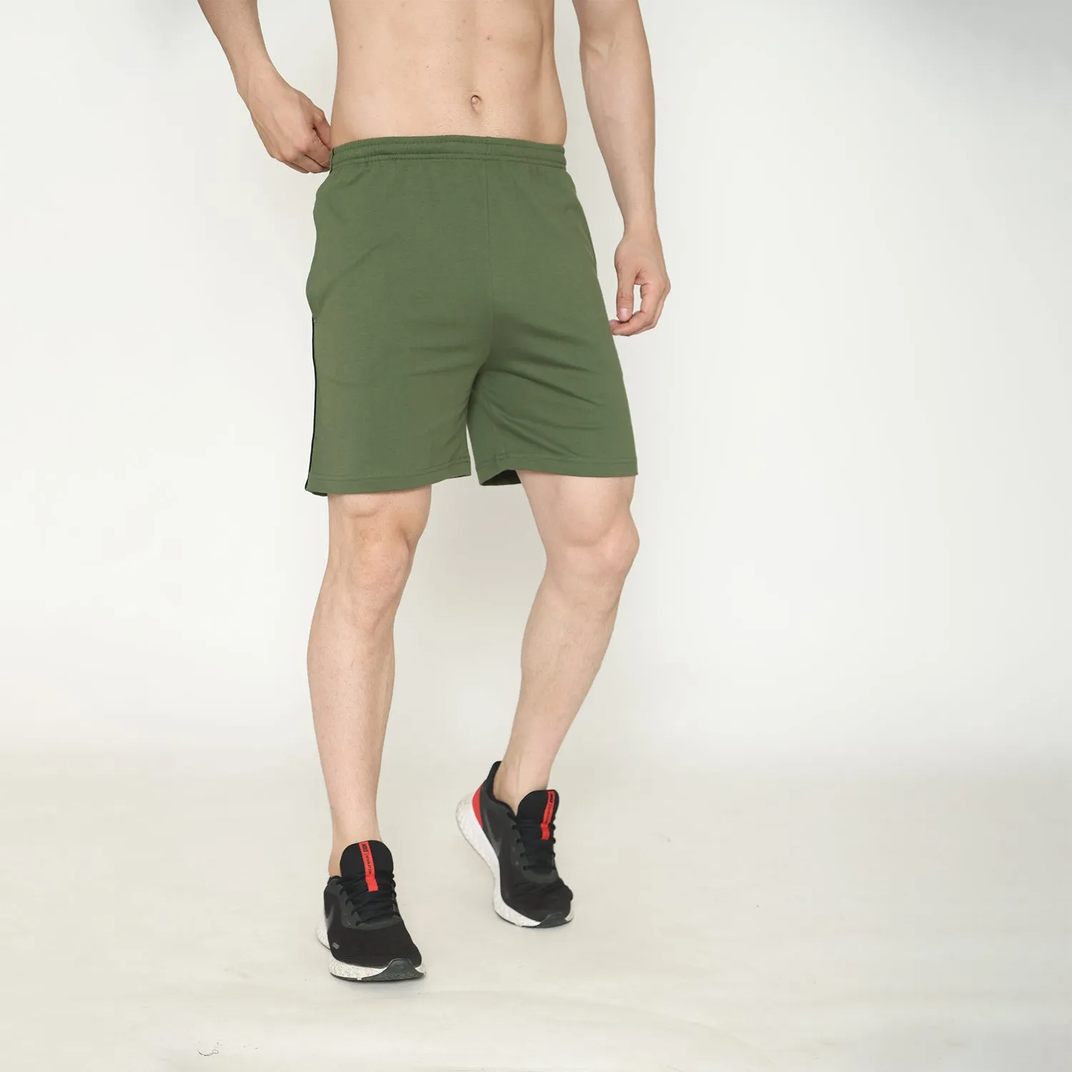 Men's Men's Solid Knitted Shorts - Olive