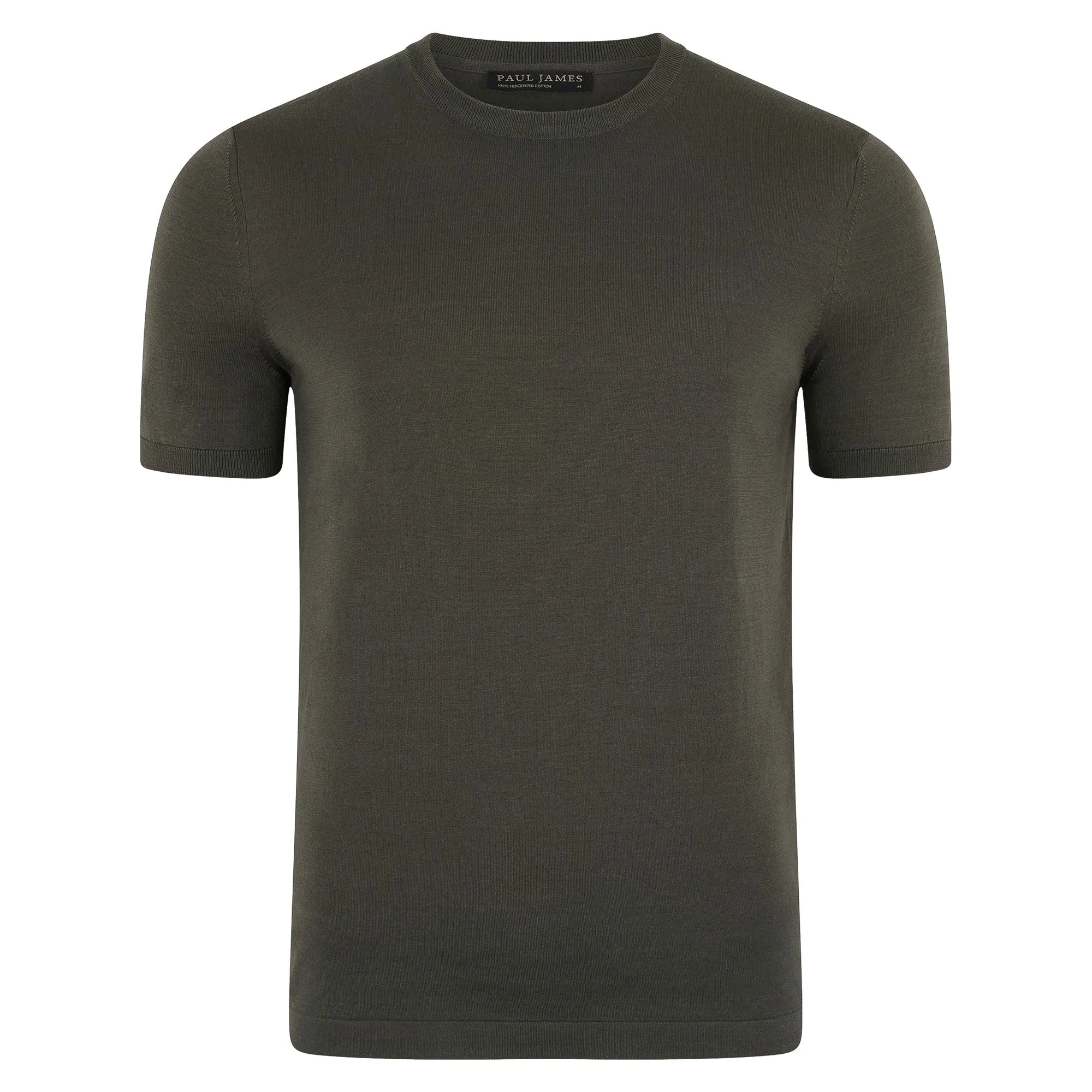 Mens Superfine Mercerised Cotton Knitted T-Shirt