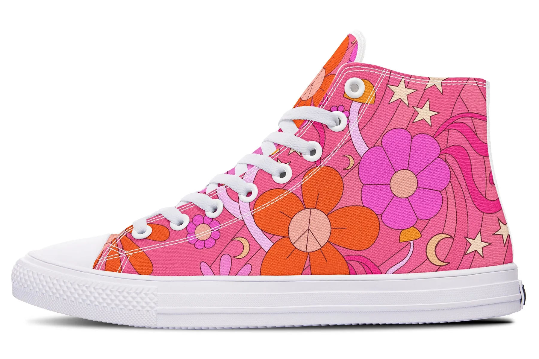 Molly's Mismatched Retro Daisies High Tops