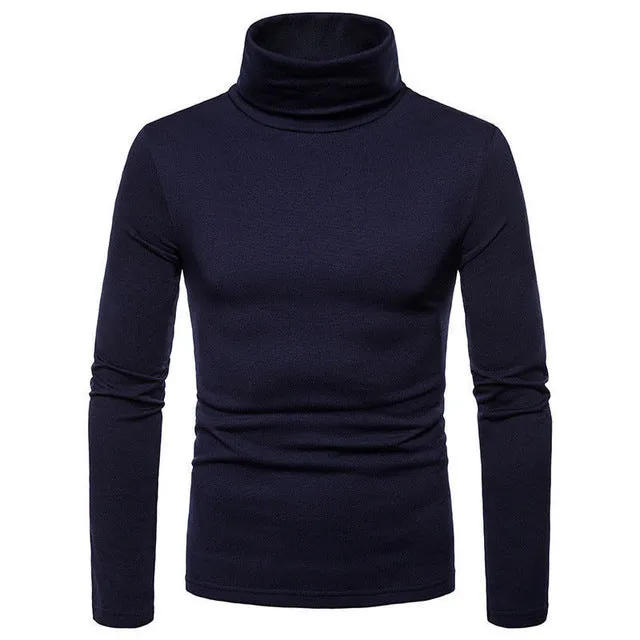 New Men's Shirt Streetwear Warm Winter Warm High Neck Pullover Jumper Tops Turtleneck Fashion Shirt 4 Colors High Quality Blouse