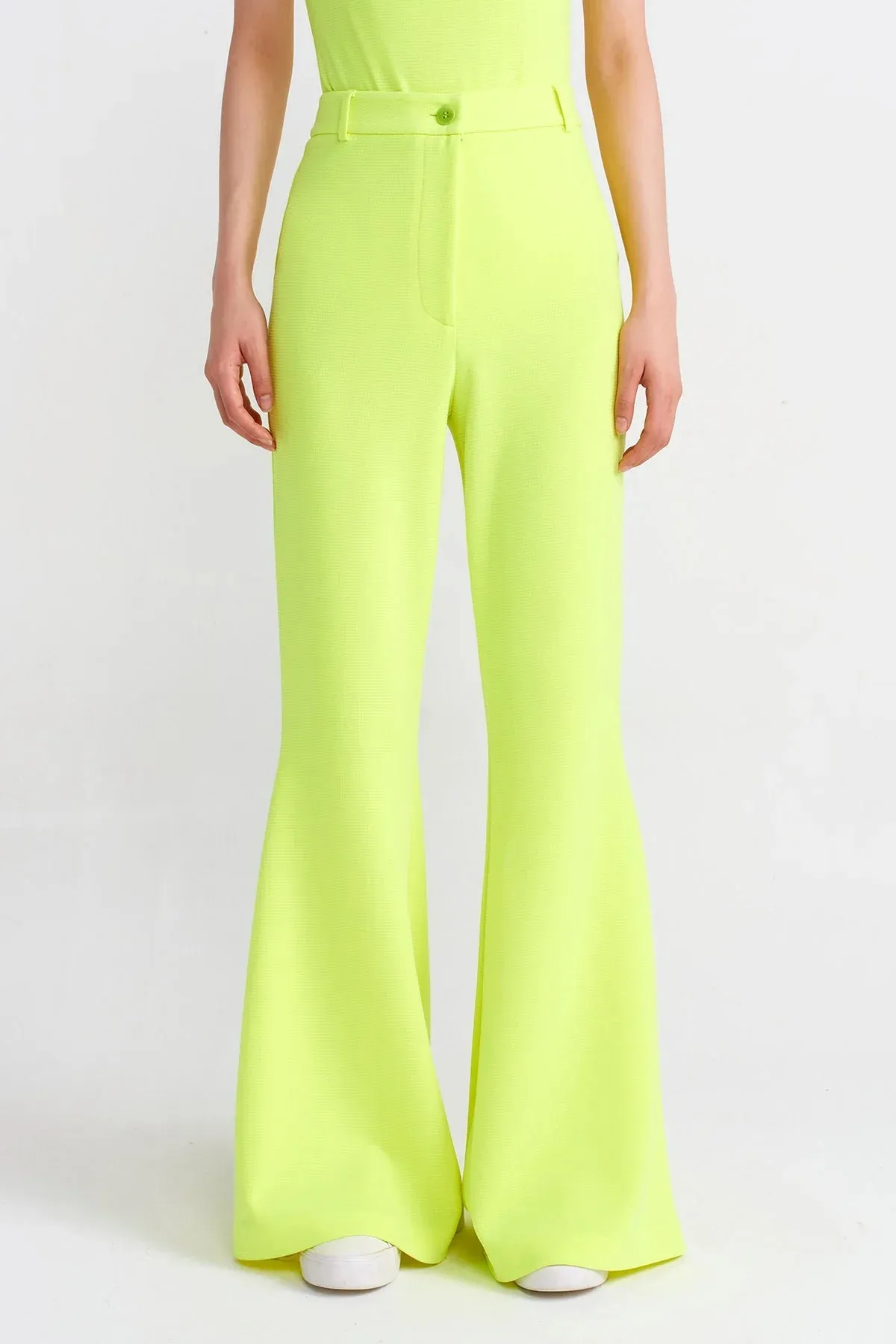 Nu Spanish High Waist Trousers Neon Green