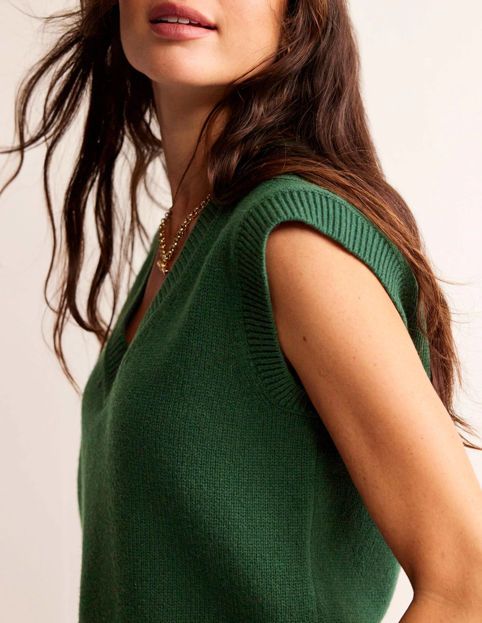 Olivia Merino Tank-Chatsworth Green