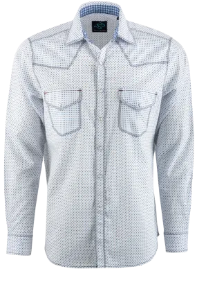 Pinto Ranch YY Collection Blue Diamond Pearl Snap Shirt