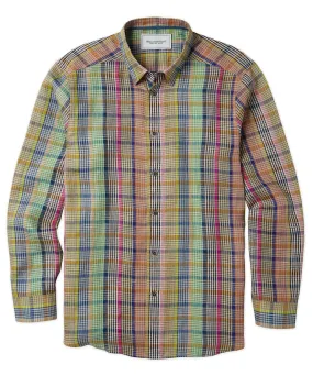 Pure Linen Plaid Sport Shirt