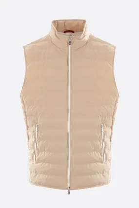 Quilted Stretch Nylon Down Vest