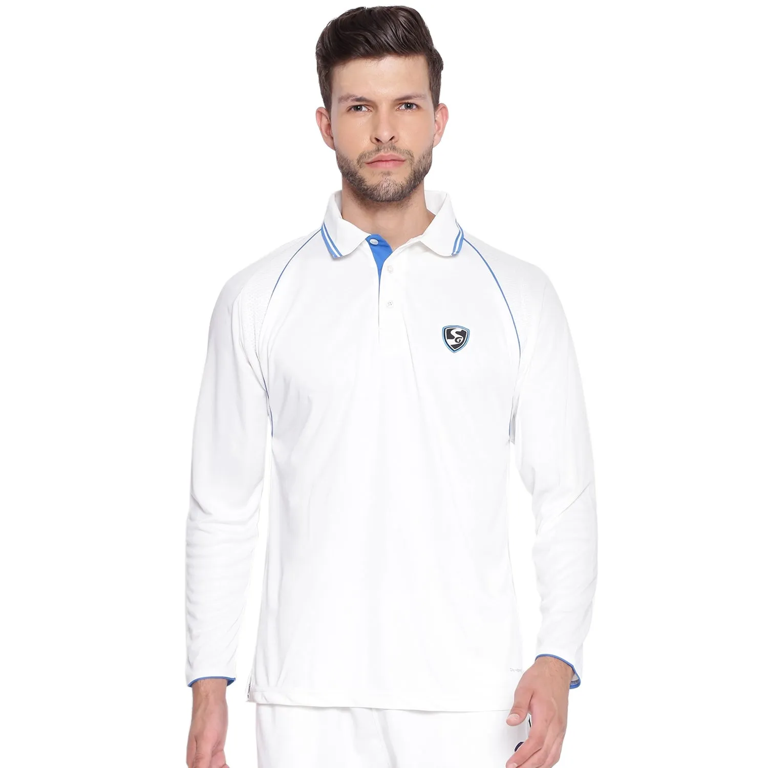 SG Premium 2.0 Full Sleeves Cricket Shirt, White