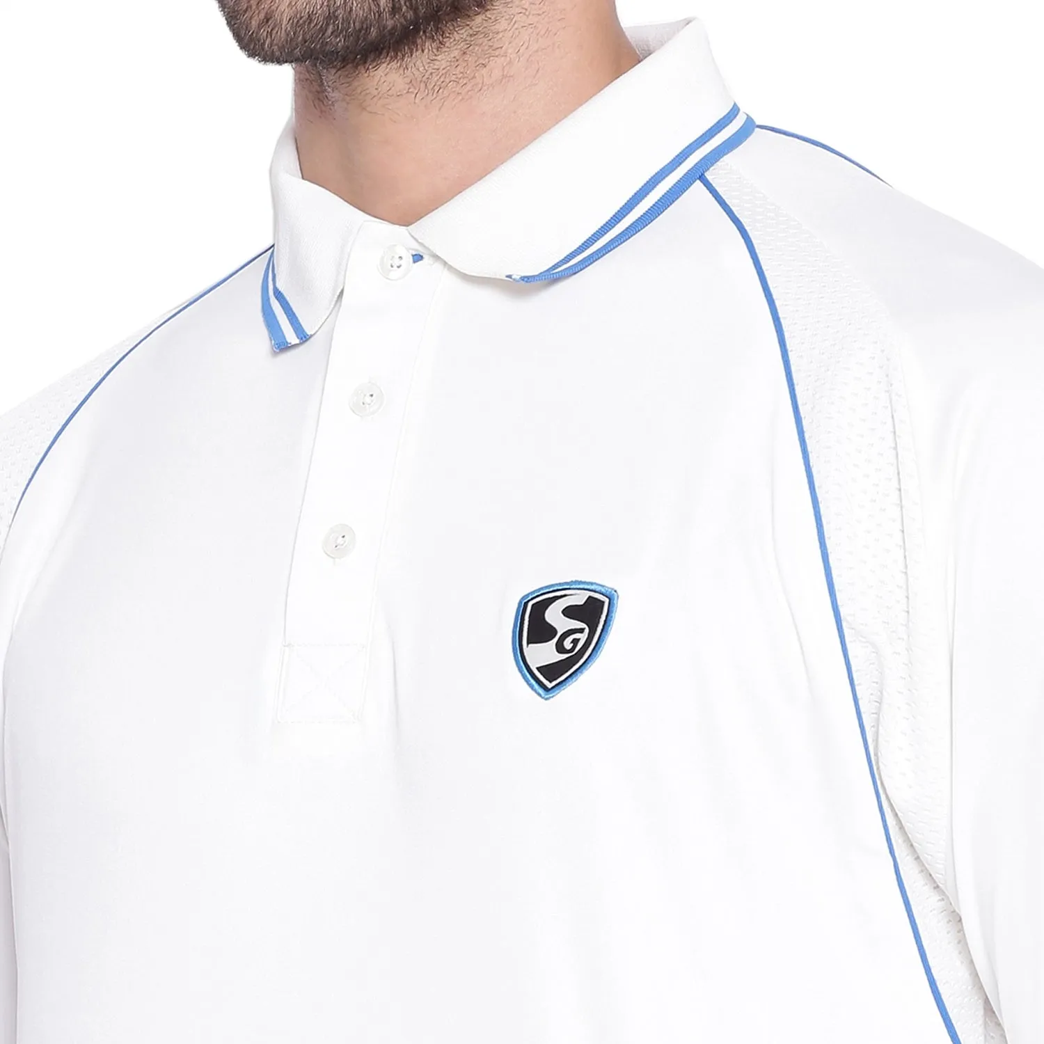 SG Premium 2.0 Full Sleeves Cricket Shirt, White