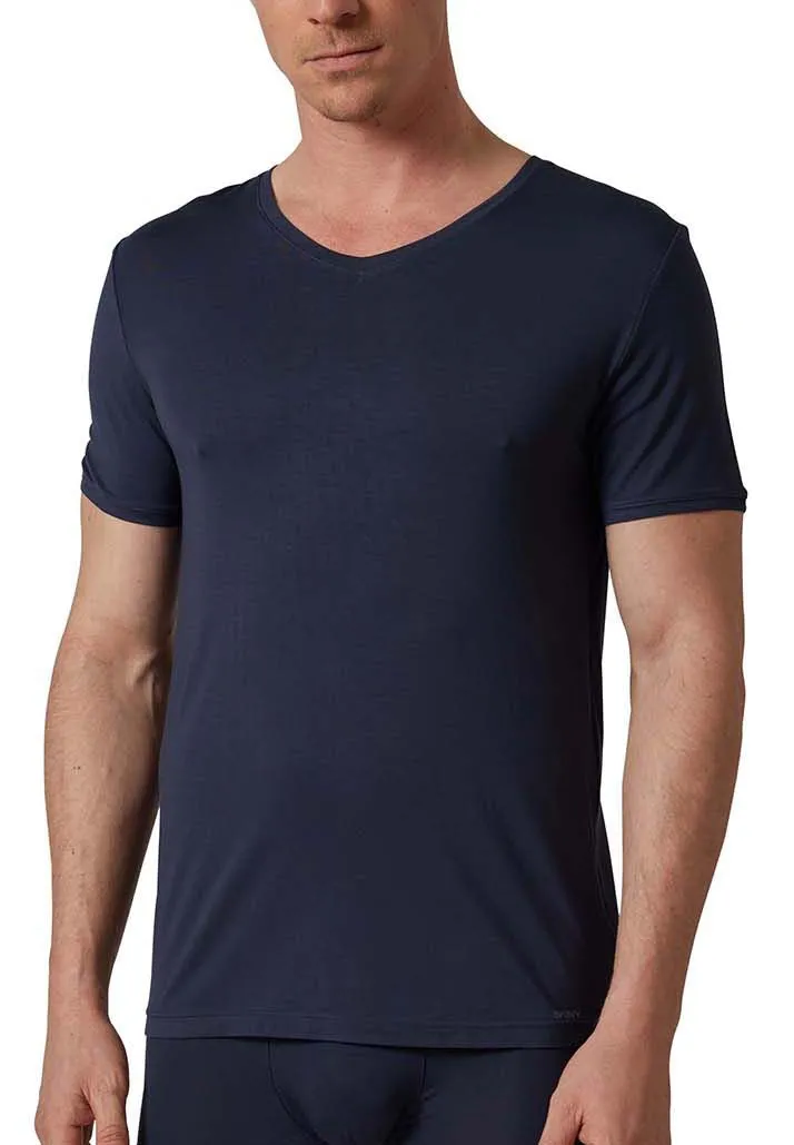 SKINY - Bamboo Deluxe - V-Neck Shirt 1/2