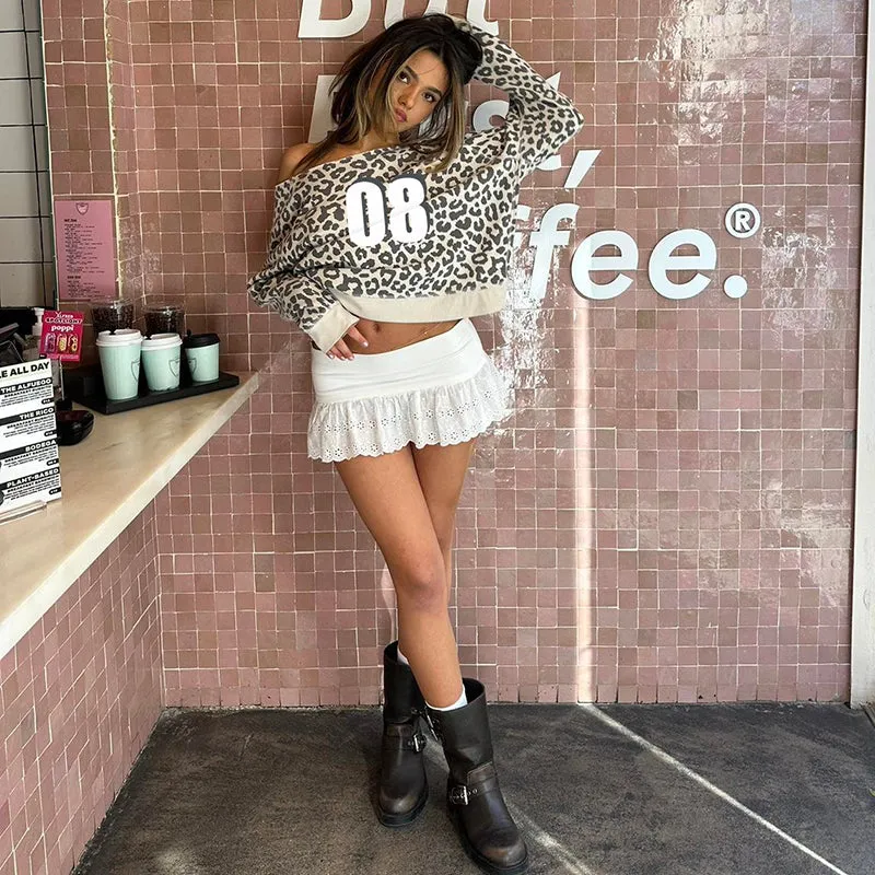 Tala Off-Shoulder Leopard Sweater