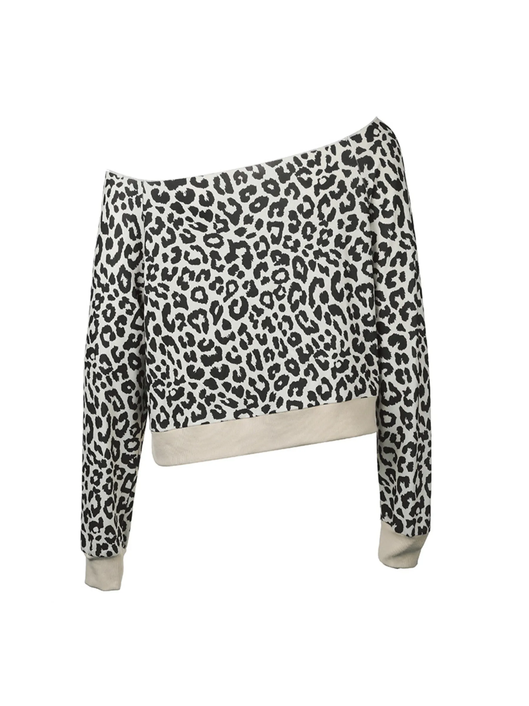 Tala Off-Shoulder Leopard Sweater