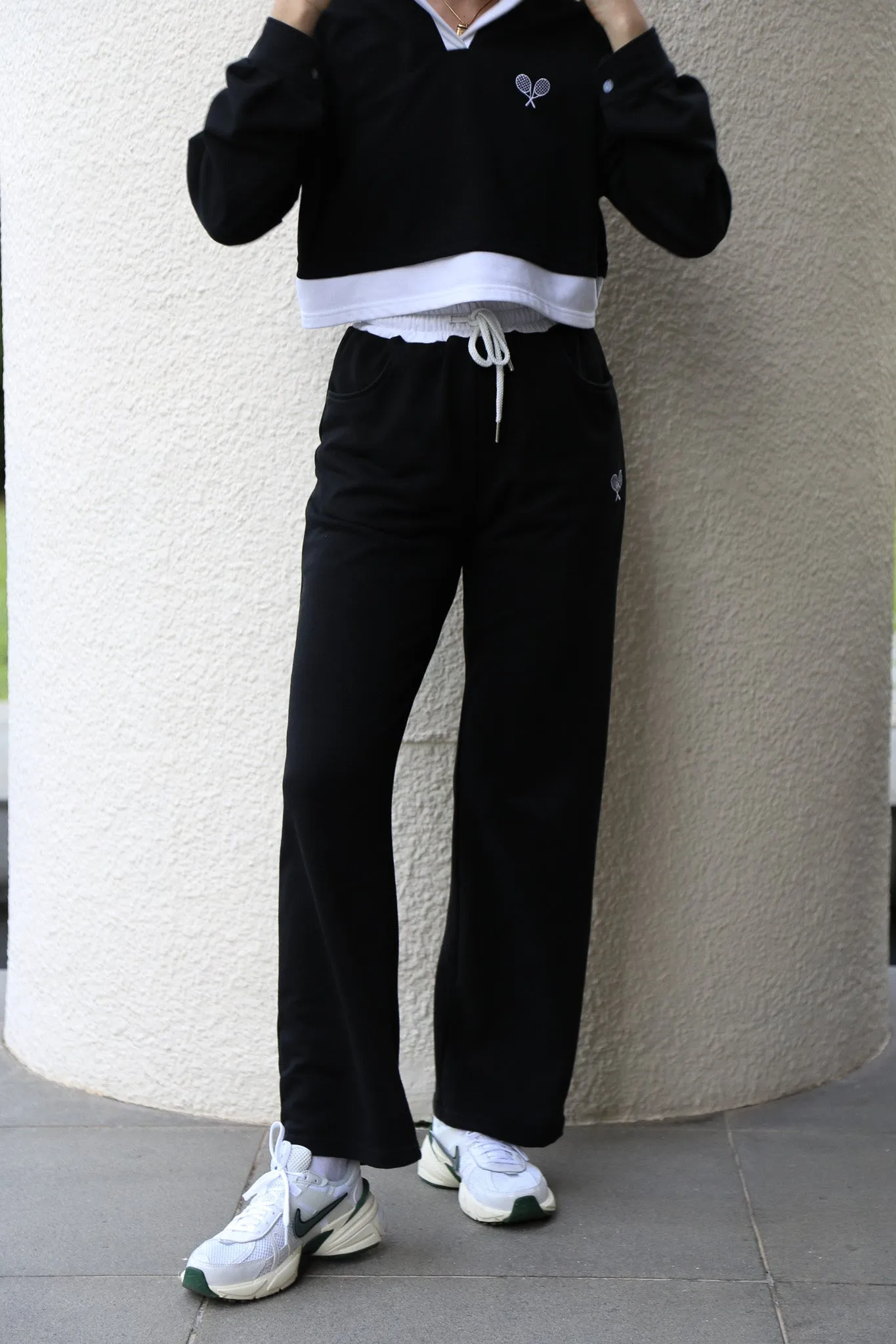 The Hallie Contrast Wide Leg Sweatpant