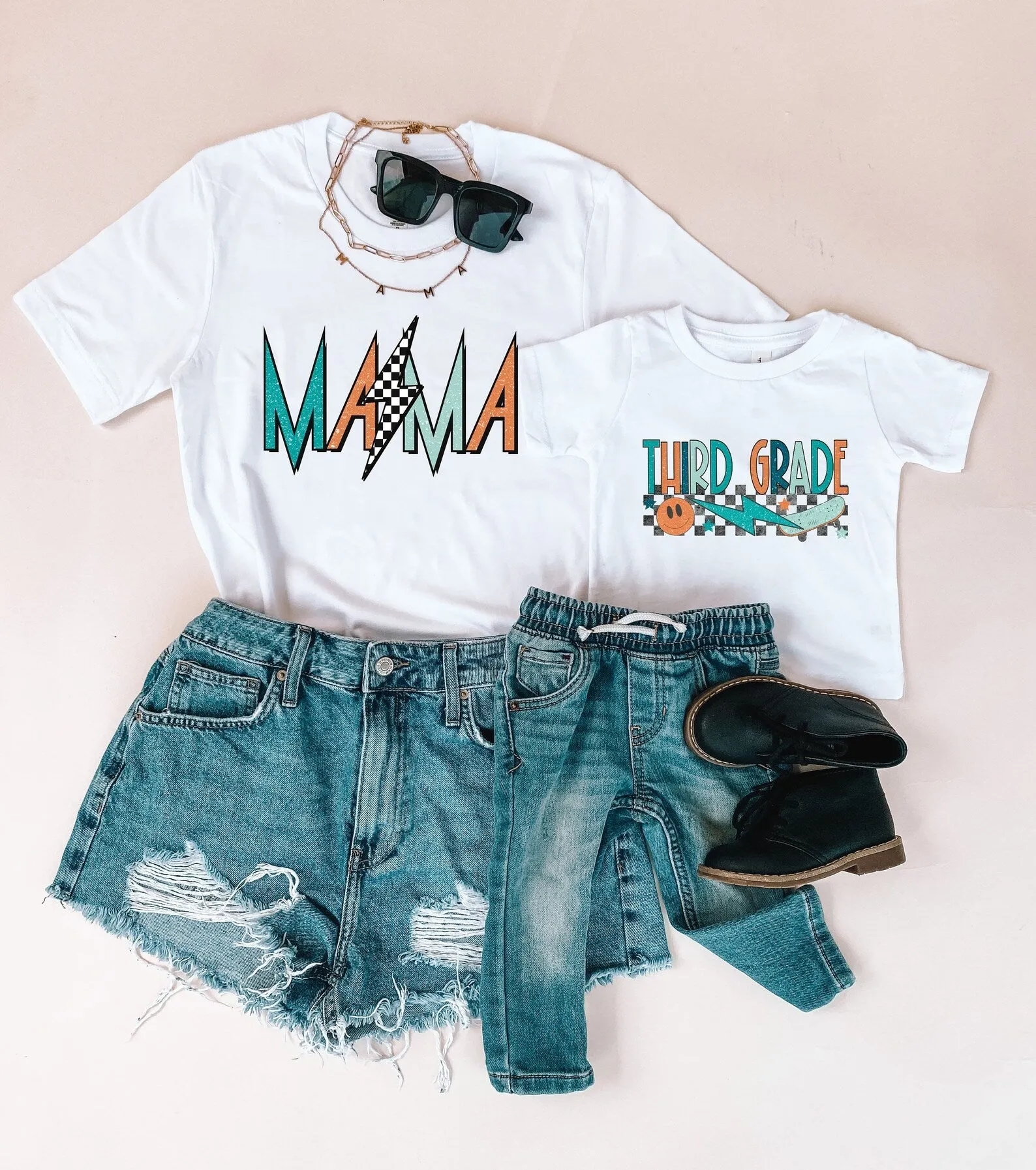 Third Grade Rocker Mama of Boy Shirts Matching Shirts