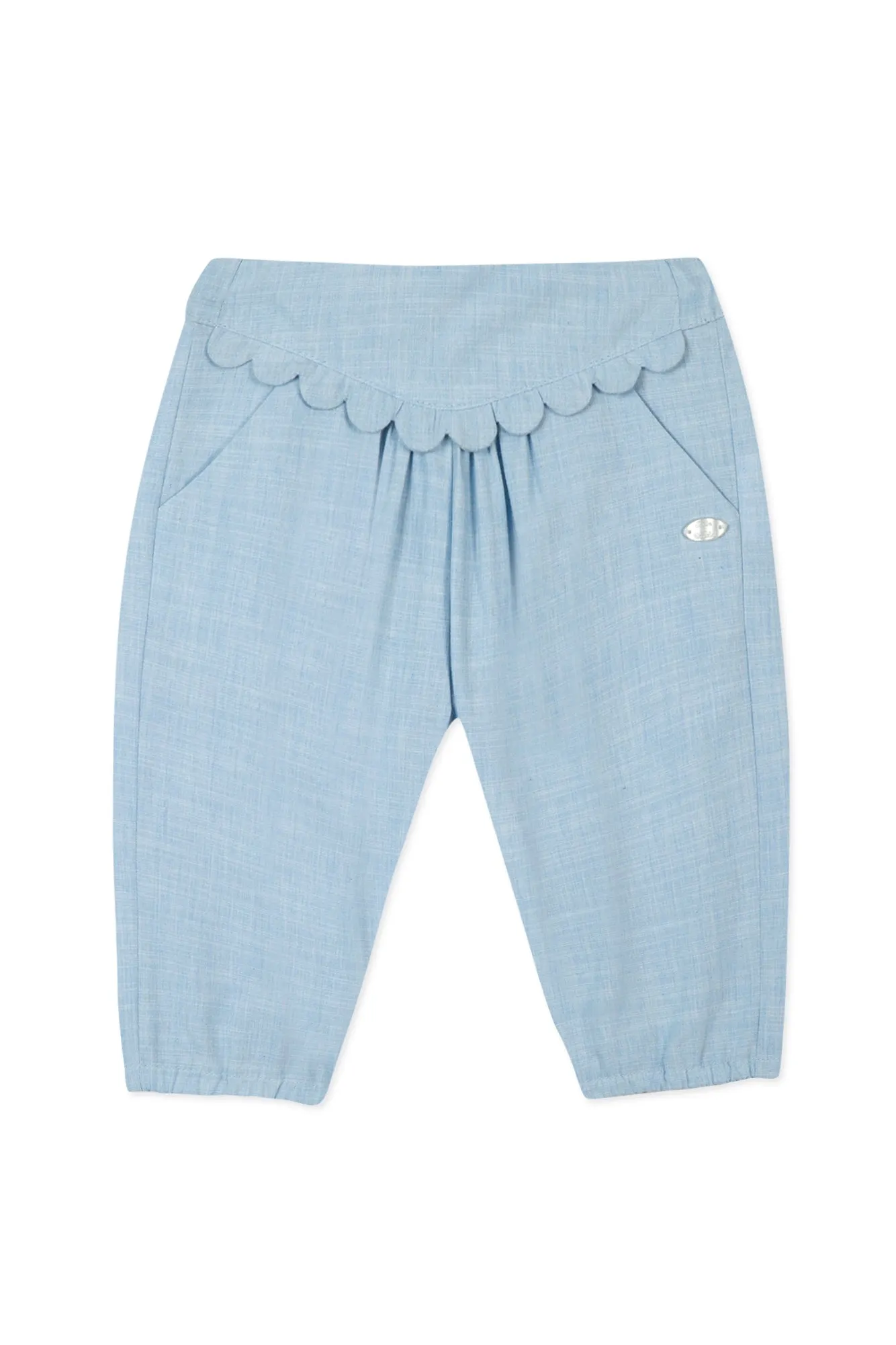 Trousers - Sky blue pleated