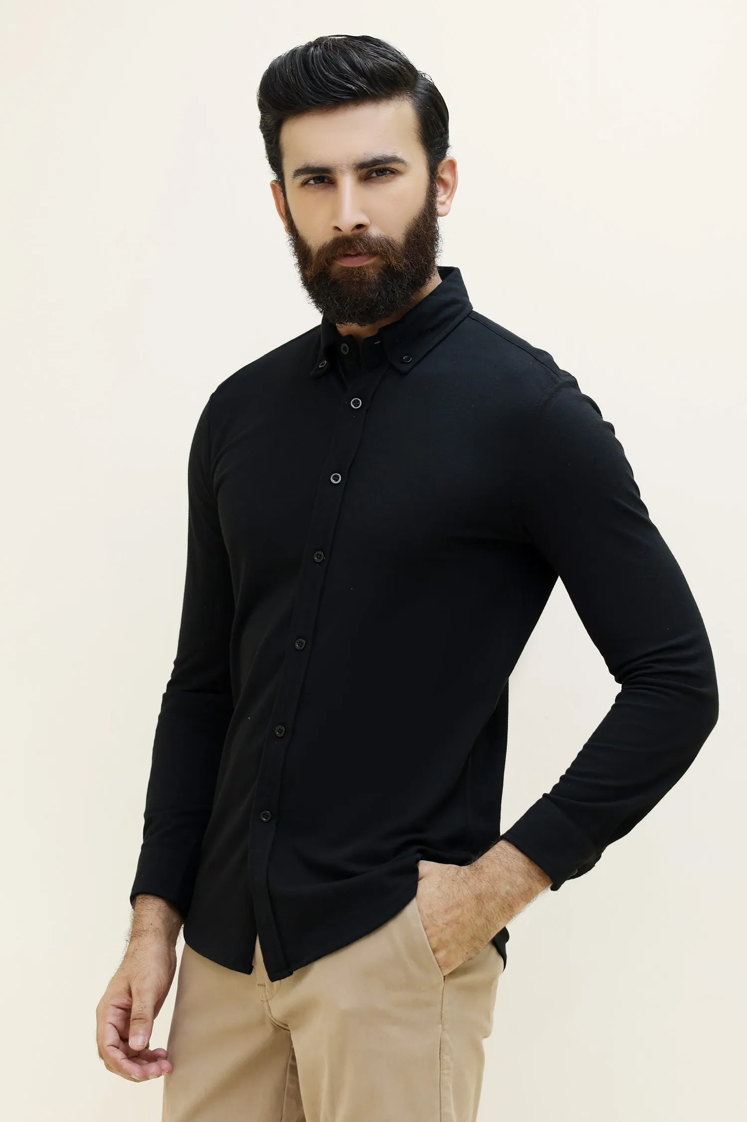 VERSA FIT MEN'S SHIRT-BLACK