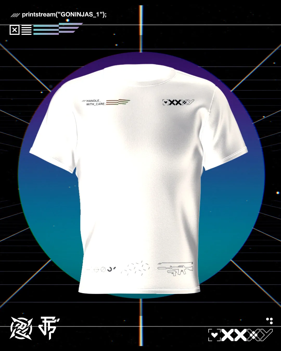 White Printstream T-Shirt