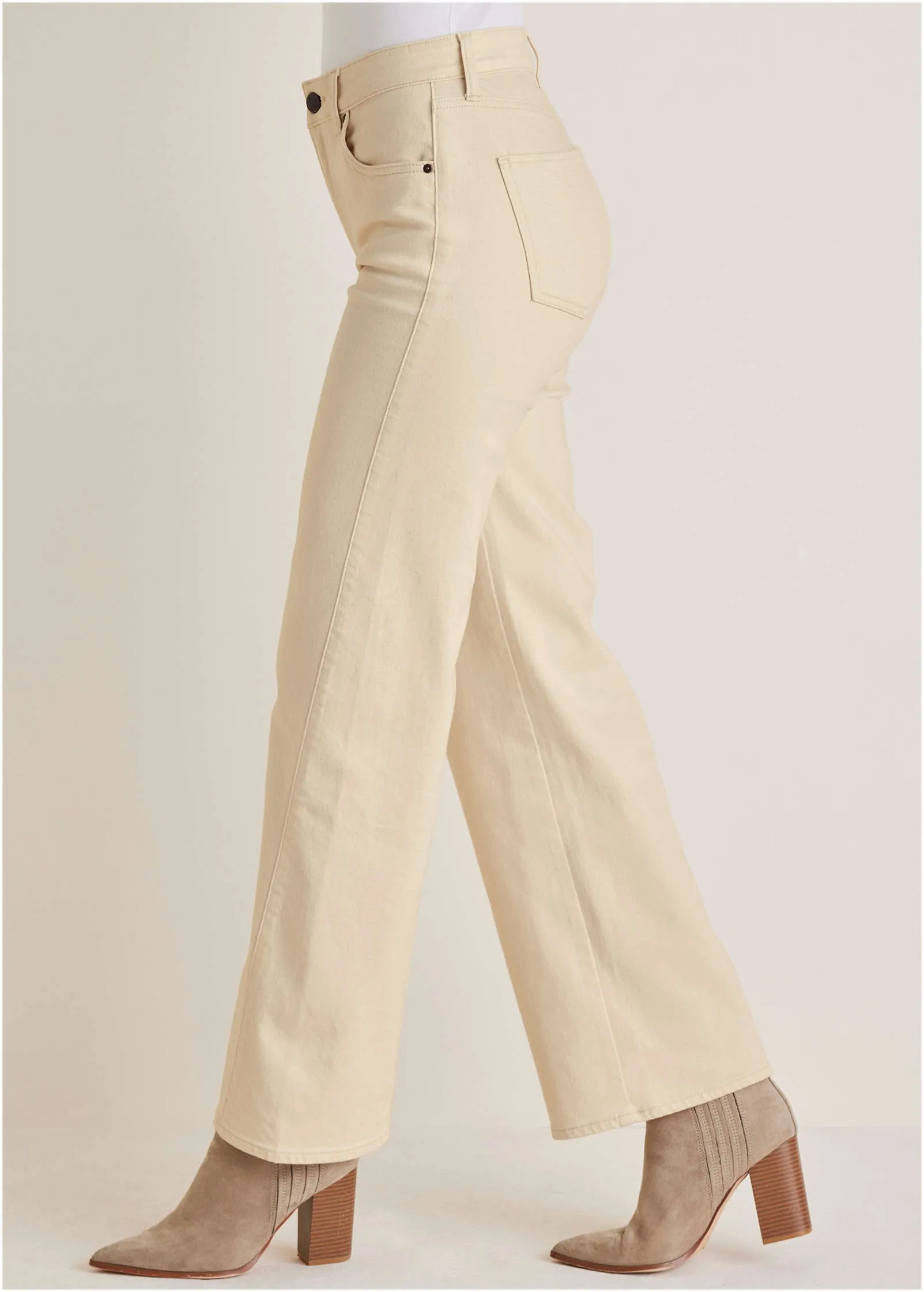 Wide Leg Jeans - Natural Wash