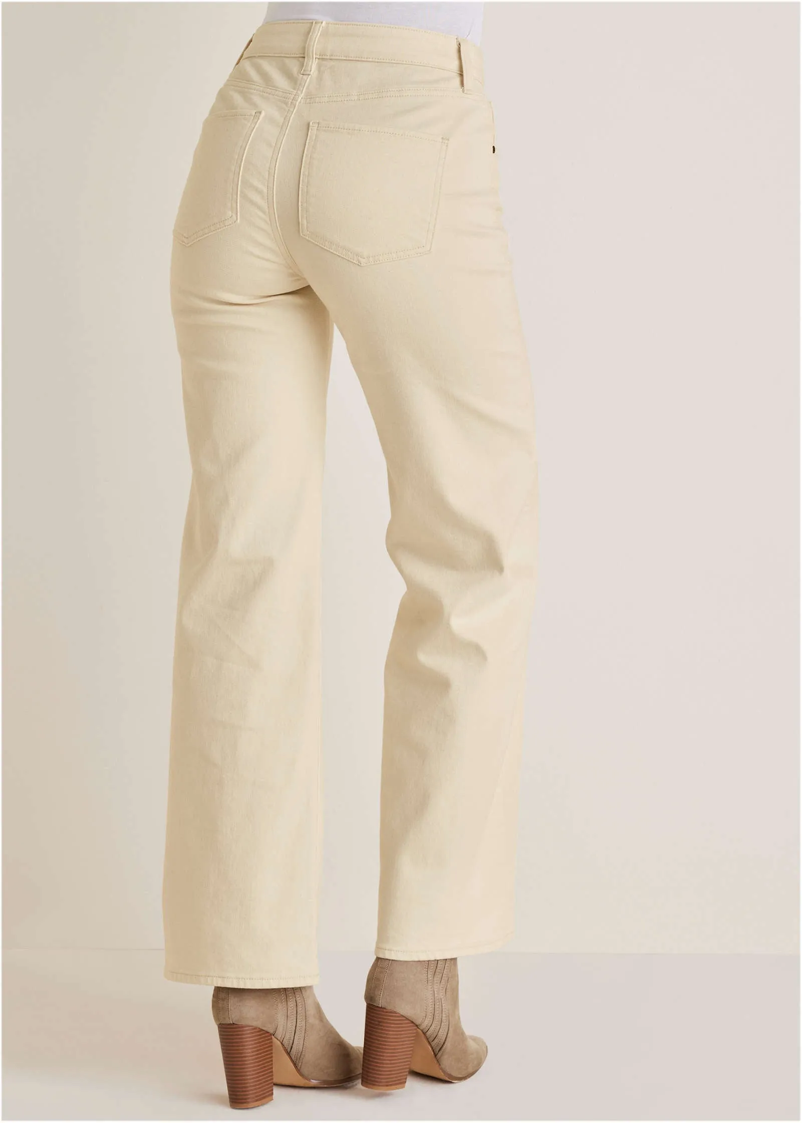 Wide Leg Jeans - Natural Wash