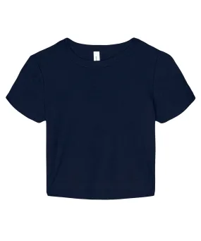 Womens micro rib baby t-shirt | Solid Navy Blend