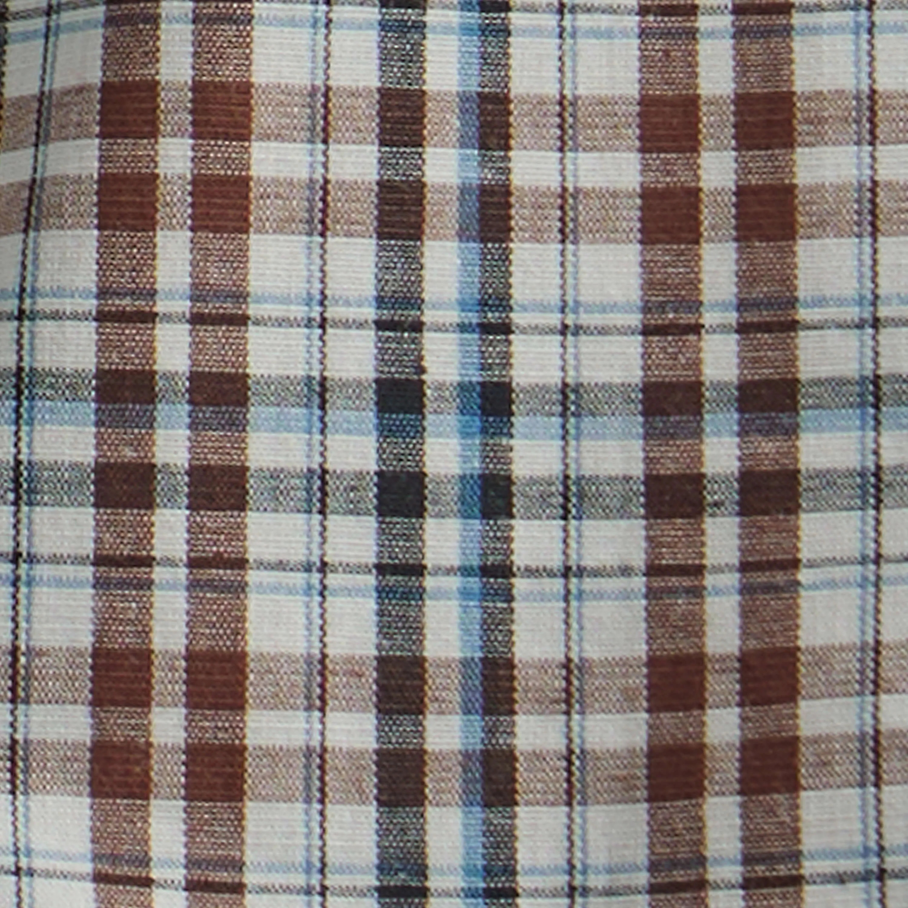 Wrangler | Wrinkle Resist Brown/Black Plaid LS Shirt